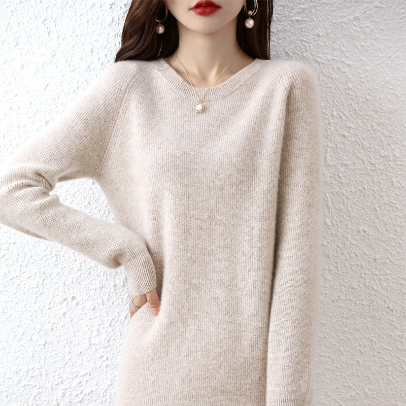 Nova Ribbed-Trim Knit Midi Dress, view 5