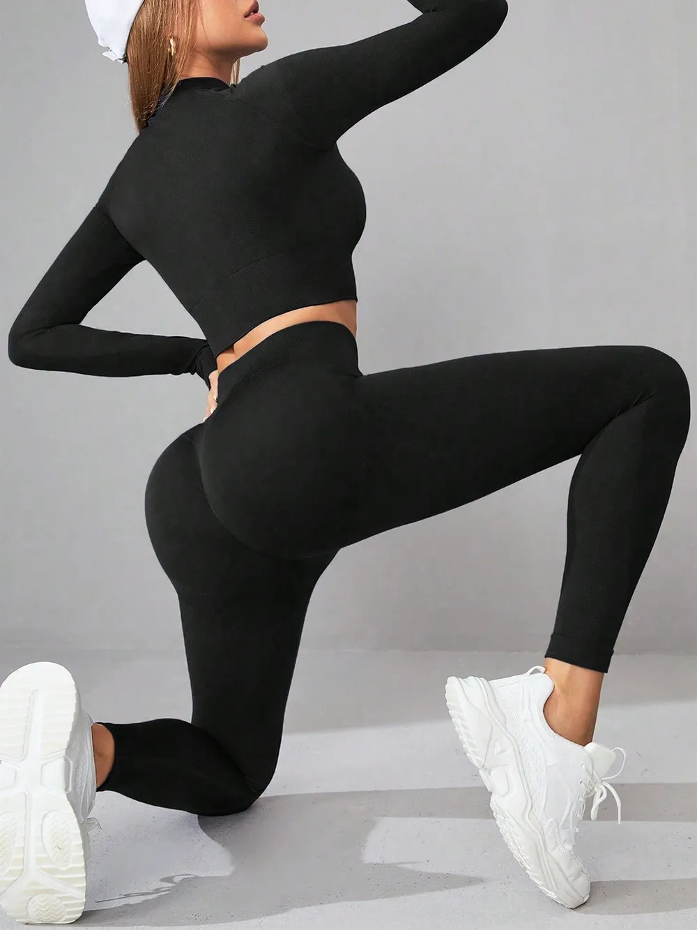 SculptForm Mock-Neck Top & Leggings Set, view 5