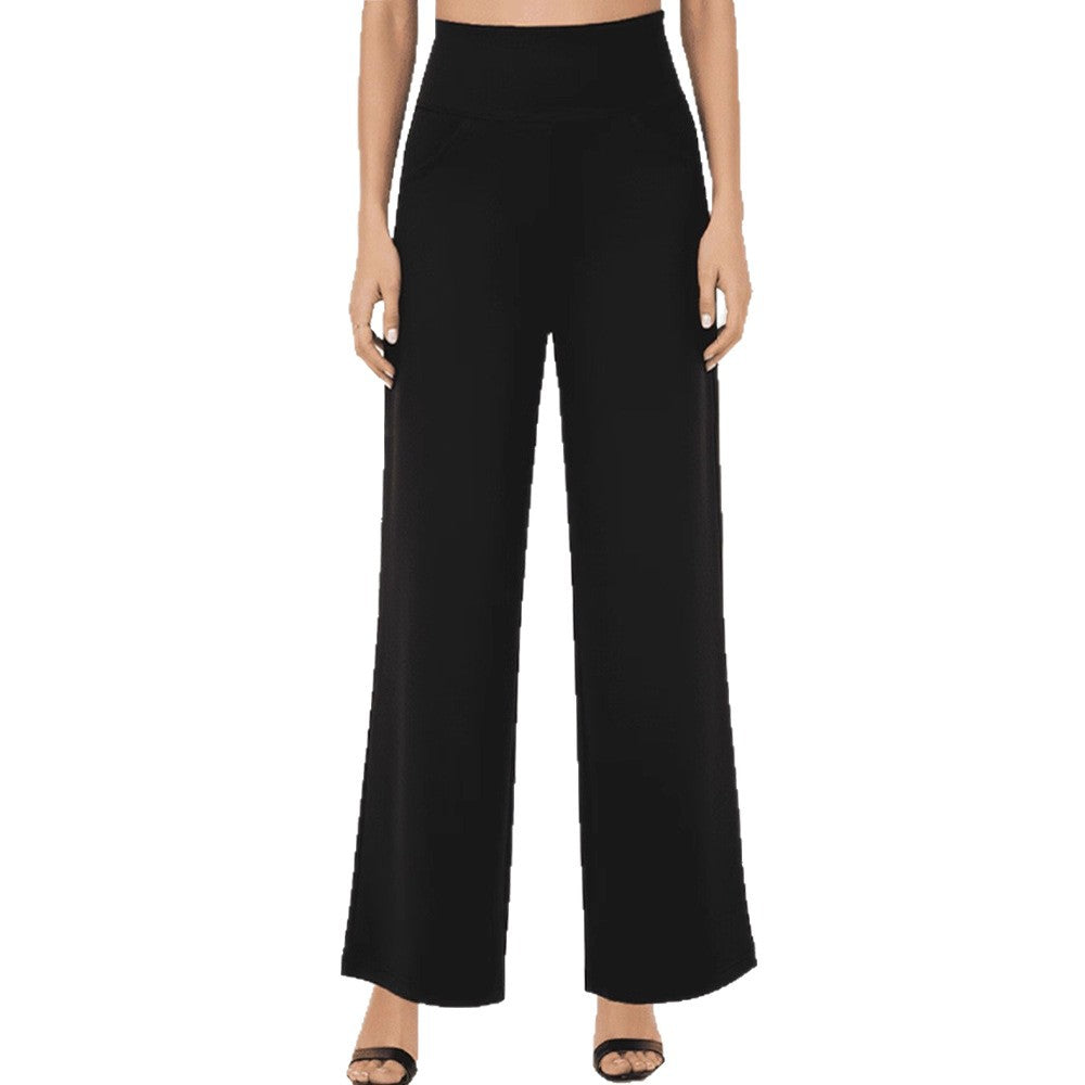 Flow Wide-Leg Stretch Trousers with Pockets