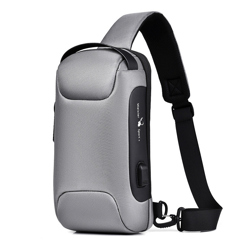 Men's sling bag in grey
