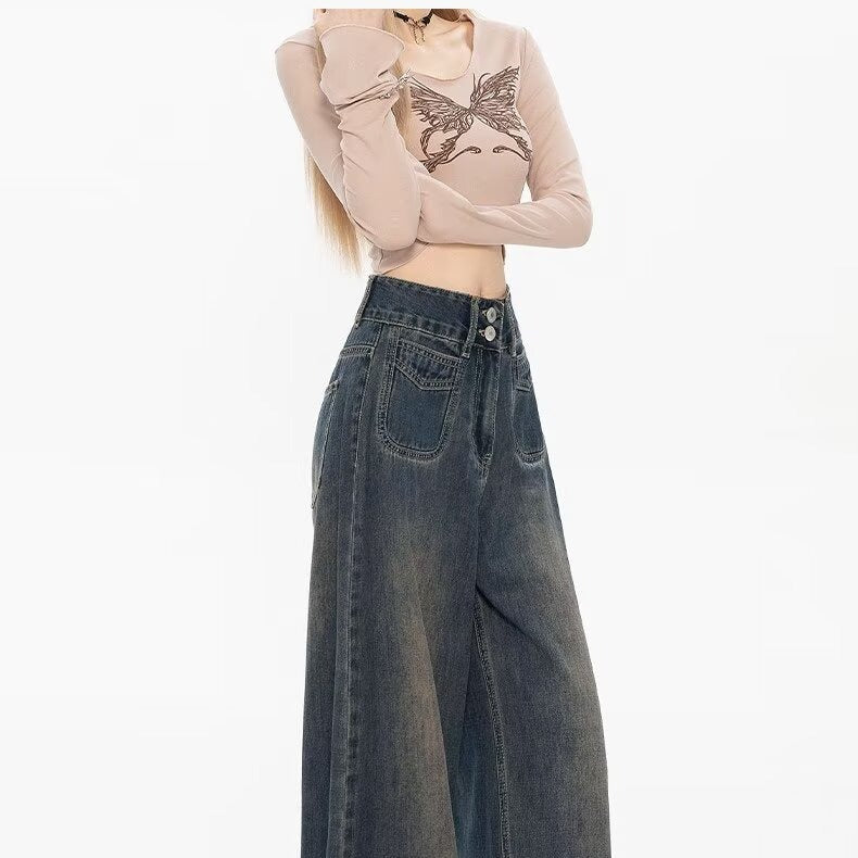 Indigo Wide-Leg Jeans, view 5