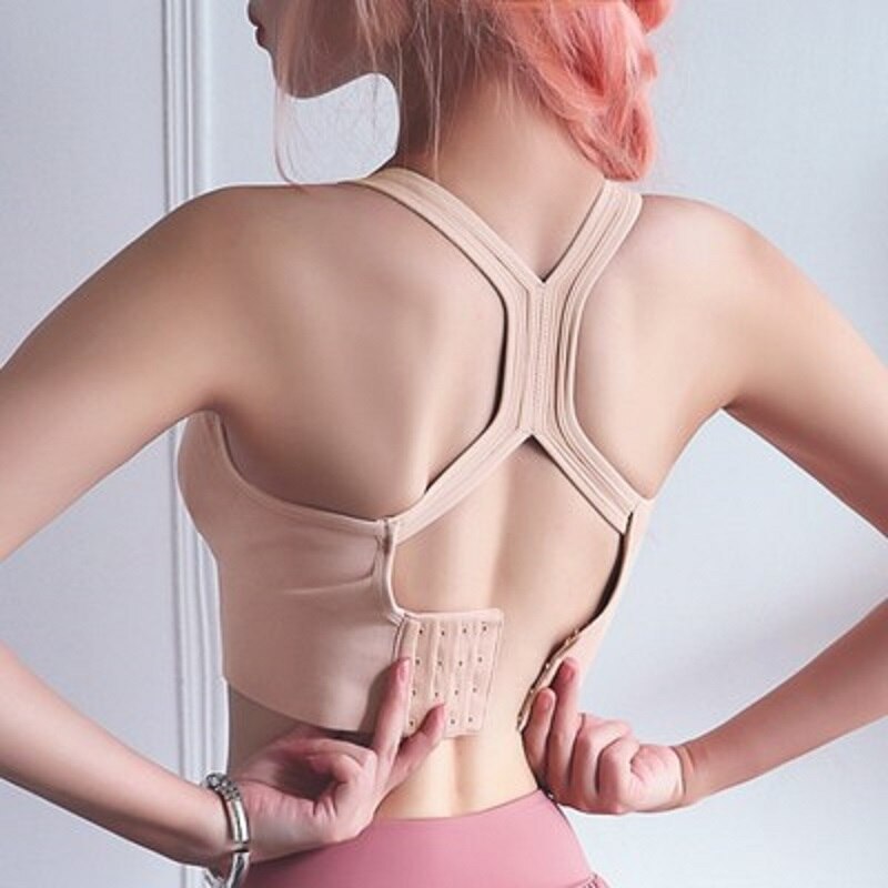 Pulse Seamless Gym & Yoga Sports Bra in Sand Pink