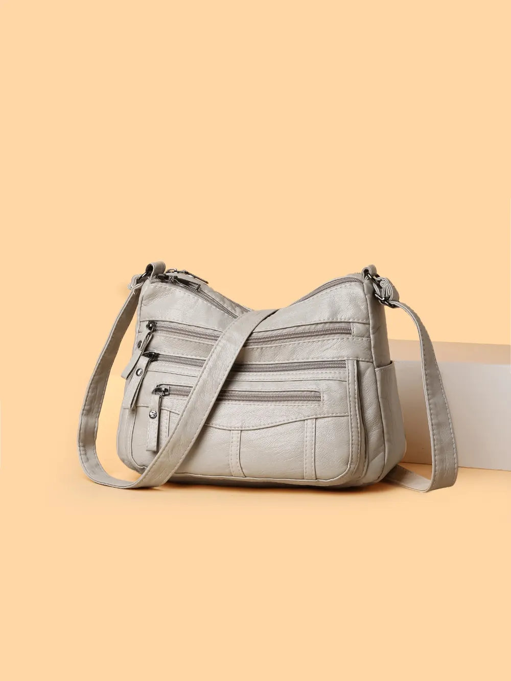 Carry Multi-Pocket Crossbody Bag in Grey