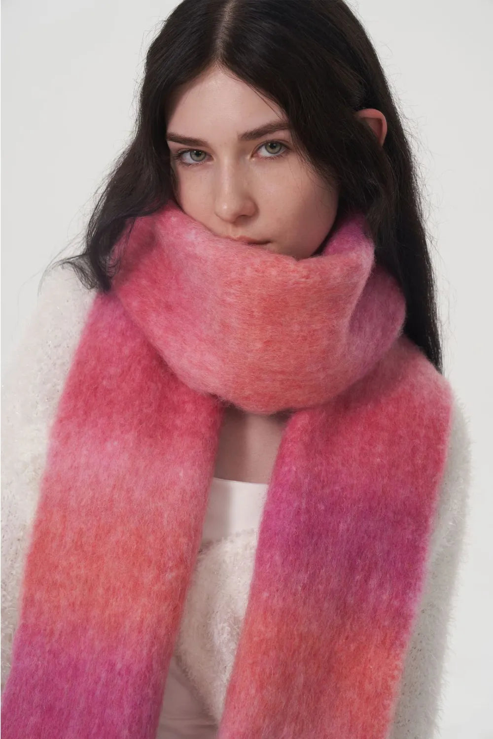 Ember Gradient Fringe Scarf, view 3