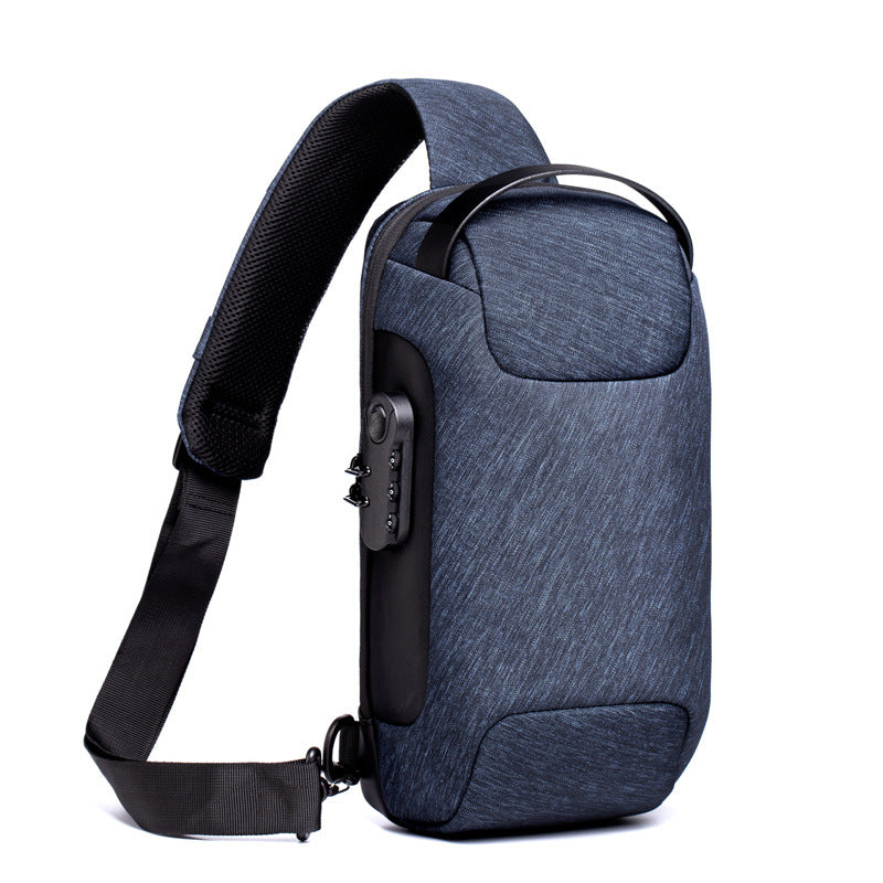 Men's sling bag in blue