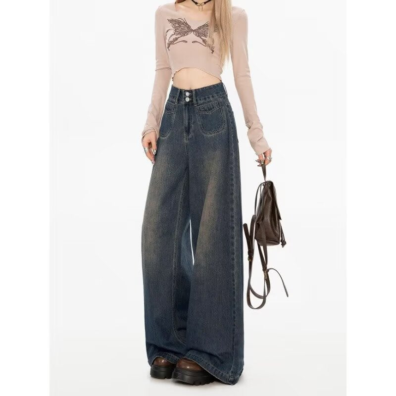 Indigo Wide-Leg Jeans, view 2