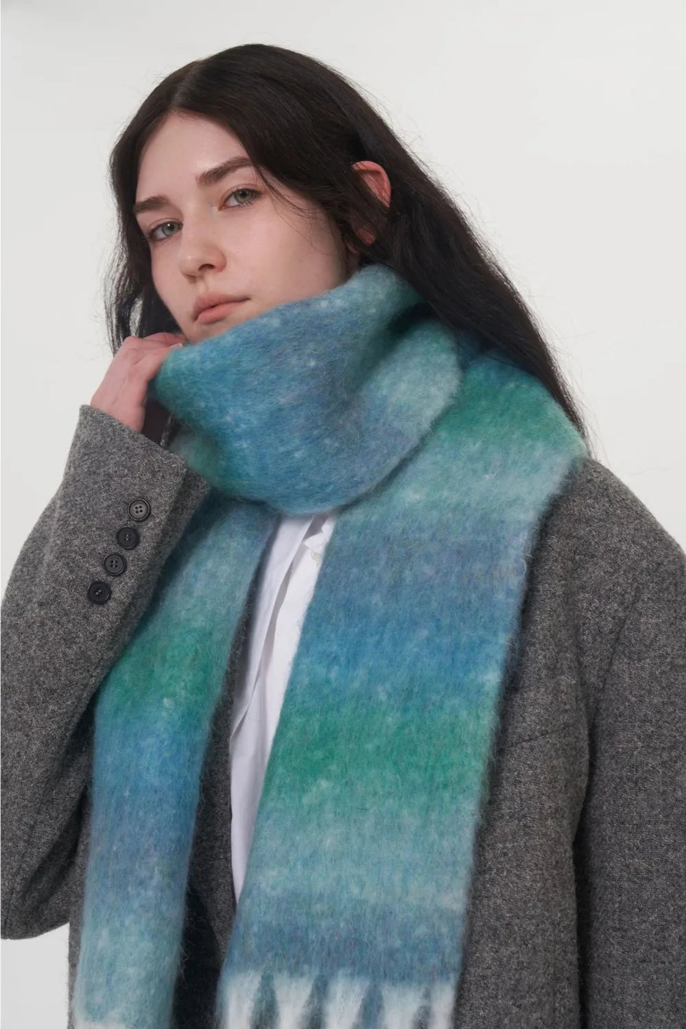 Ember Gradient Fringe Scarf, view 5