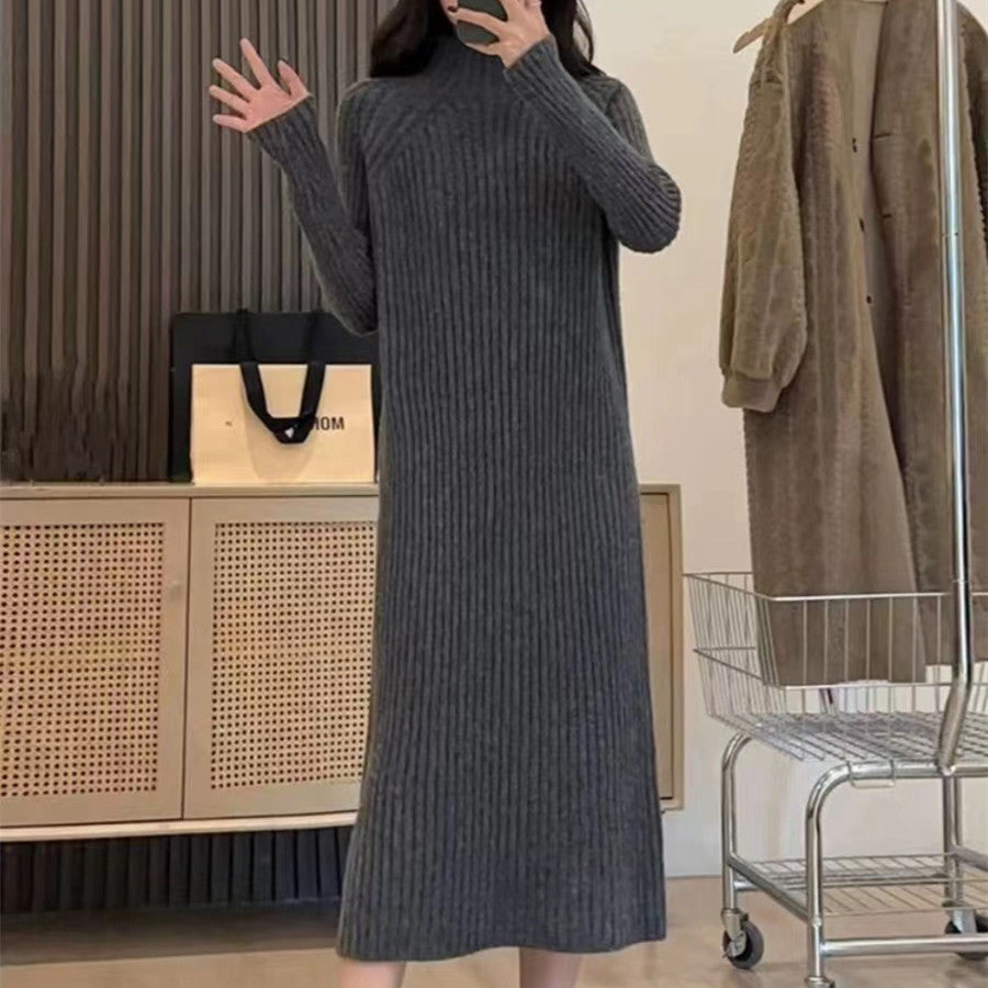 Nova Mock-Neck Knit Midi Dress, view 3