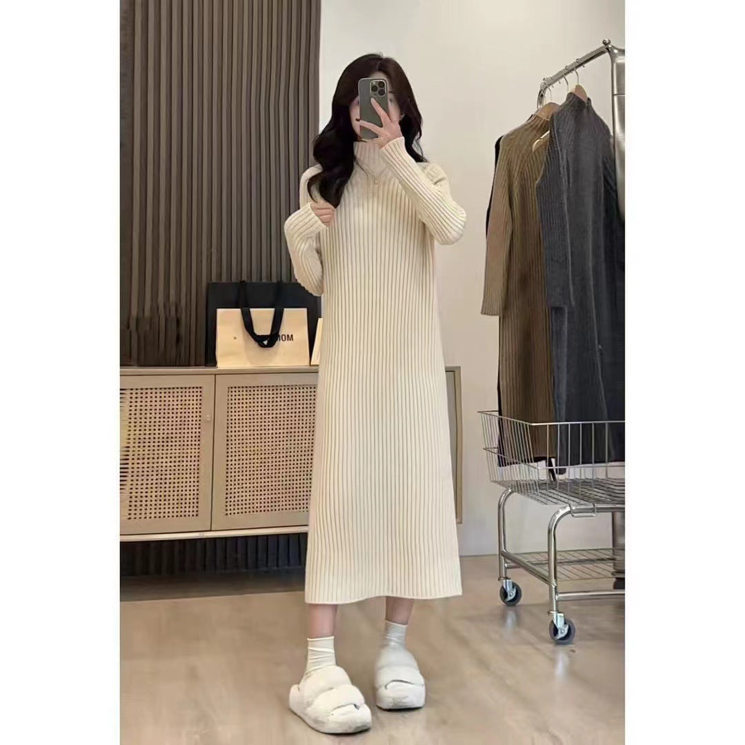 Nova Mock-Neck Knit Midi Dress, view 4
