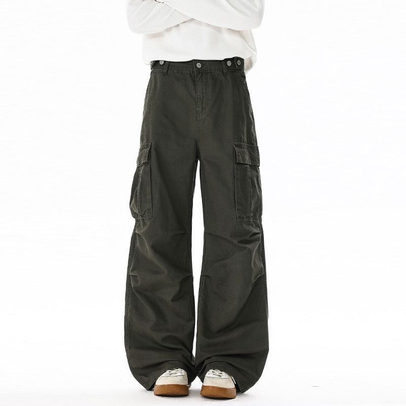 Rover Unisex Tapered Cargo Pants in Army Green