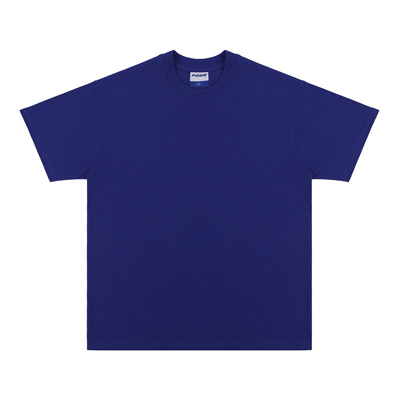 Relaxed cotton tee in blue