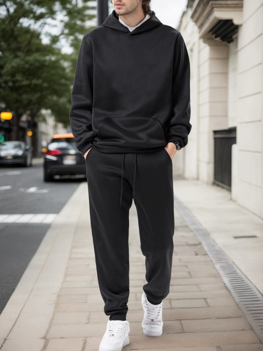 Men's hoodie and jogger set in black