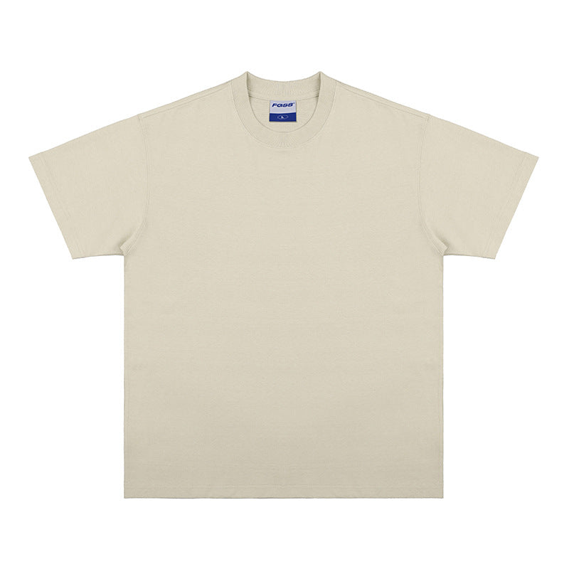 Relaxed cotton tee in apricot