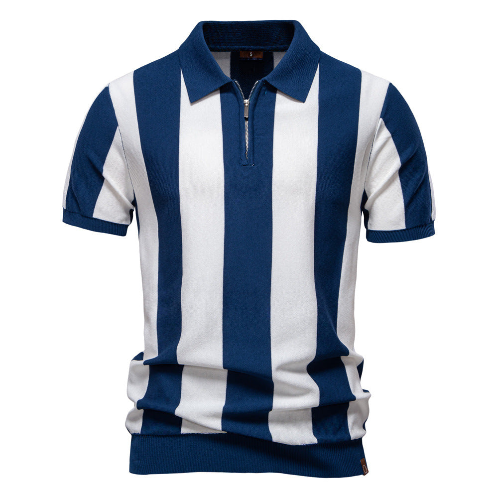 Metro Men's Short-Sleeve Lapel Polo Shirt