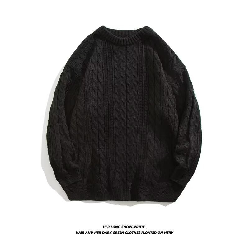 Atlas Men's Cable-Knit Retro Turtleneck Sweater