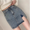 Sway High-Waist Retro Denim Skirt
