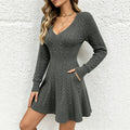Nova V-Neck Knit Dress