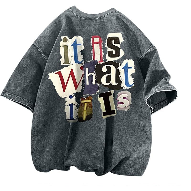 Archive Men's Oversized Letter-Print Printed T-Shirt
