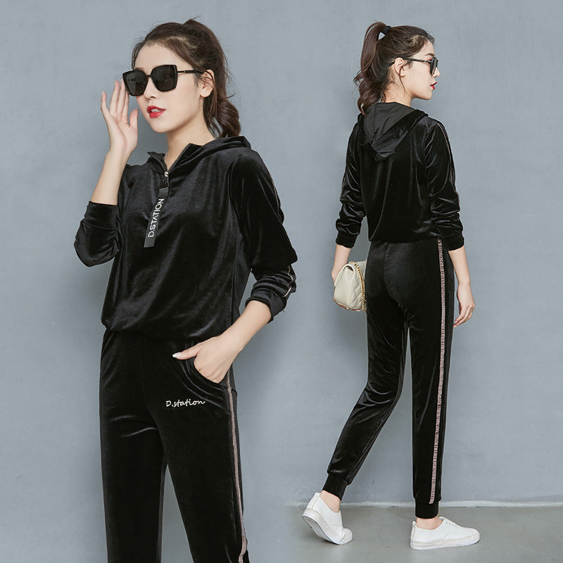 Sera Velvet Wide-Leg Trousers