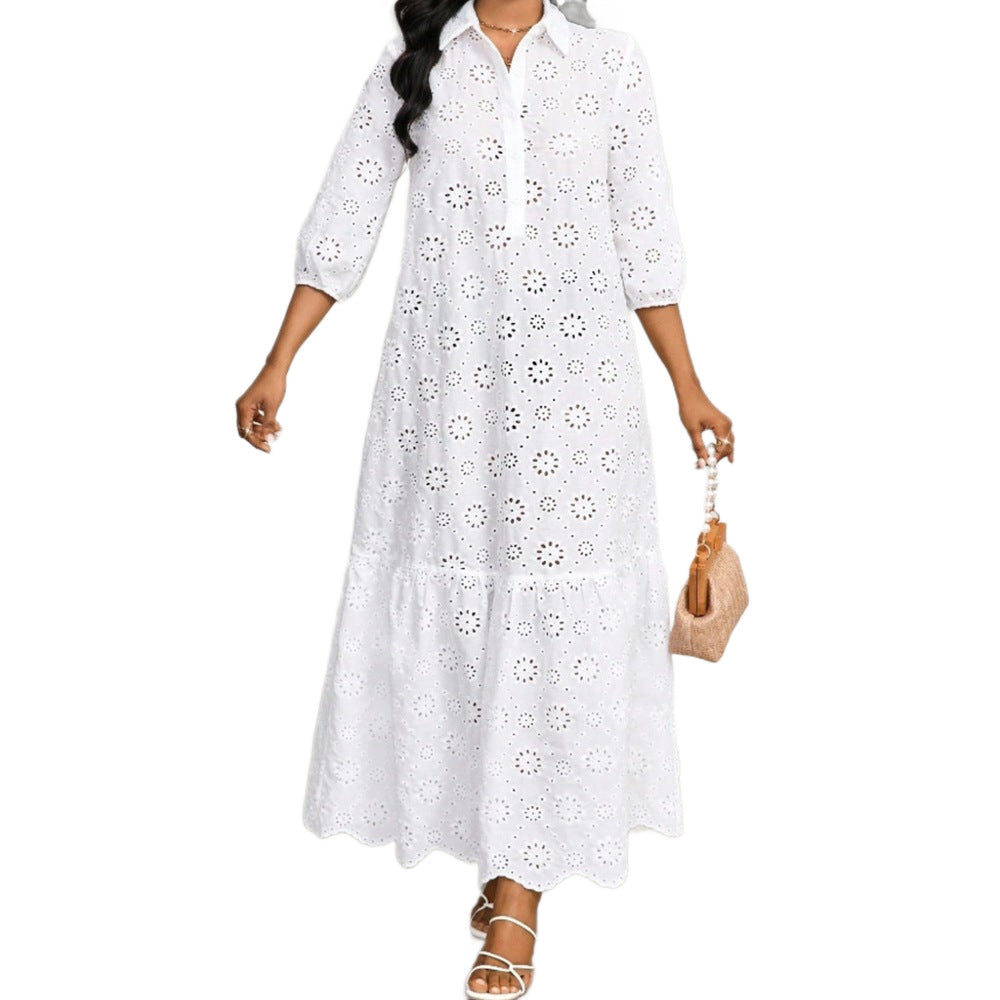 Nova Lace Shirt Dress