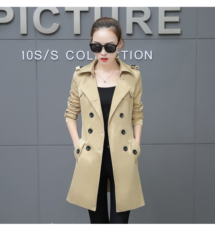 Lumen Slim Mid-Length Trench Coat