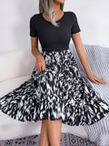 Nova Ruffled Leopard Printed Midi Dress