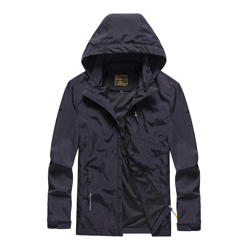 District Men's Fleece-Lined Stand-Collar Windbreaker