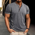 Metro Men's Short-Sleeve Round Henley Shirt