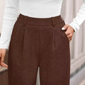 Flow Straight Solid Wide-Leg Trousers