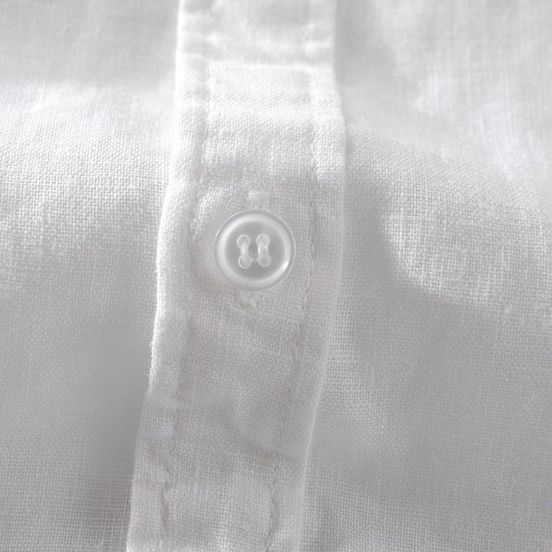 Metro Men's Short-Sleeve Breathable Linen Shirt