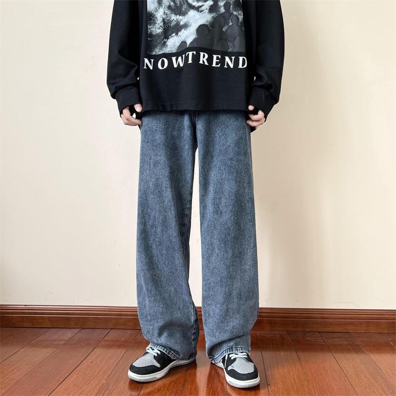 Indigo Men's Distressed Straight Jeans
