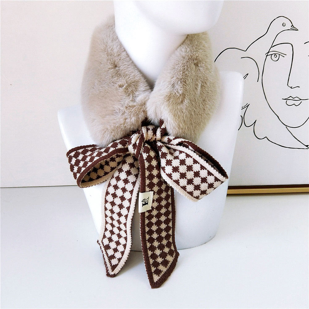 Ember Plush Houndstooth Scarf