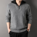 Atlas Men's Lapel Jacquard Sweater