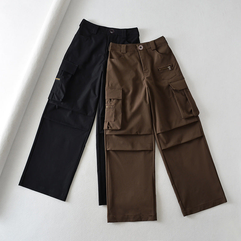 Rover High-Waist Multi-Pocket Pocket Cargo Pants