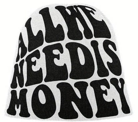 Ember Knit Letter-Print Beanie