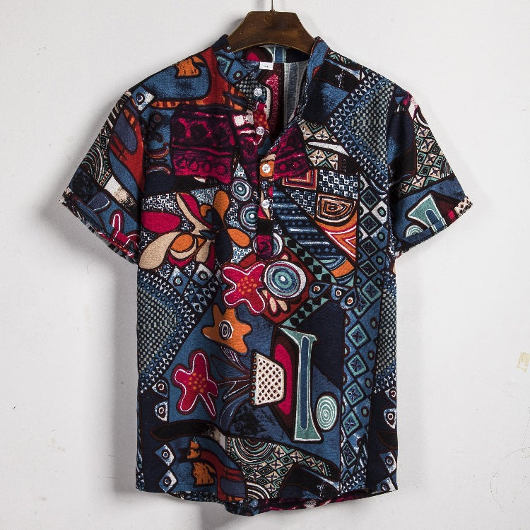 Metro Bexley Men's Short-Sleeve Linen Shirt