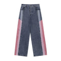 Indigo Men's Striped Straight Jeans
