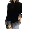 Aurelia Stand-Collar Button Shirt