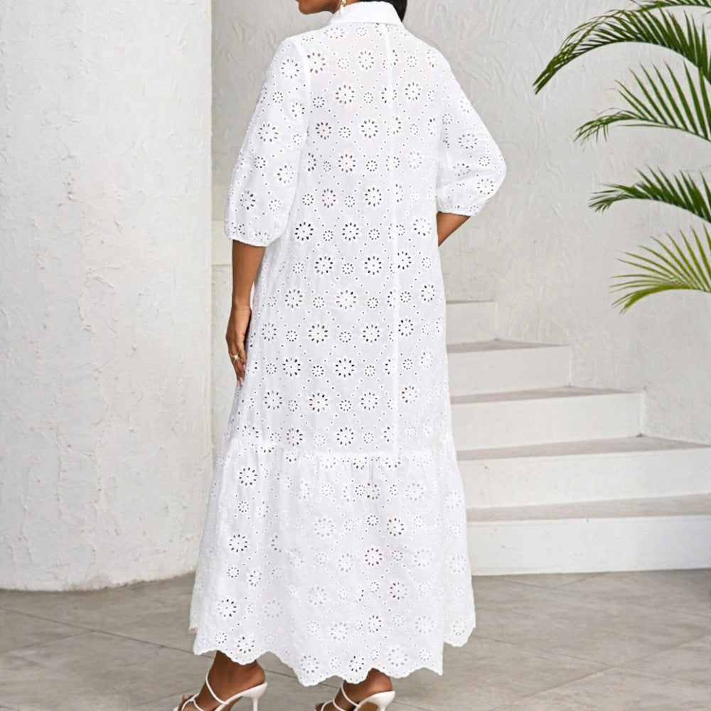 Nova Lace Shirt Dress