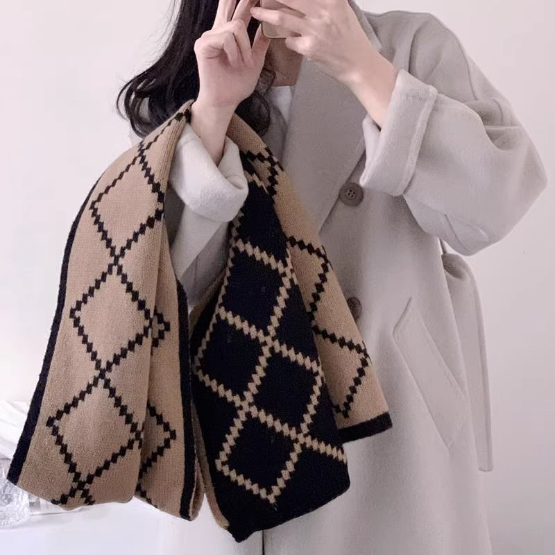 Ember Wool Plaid Scarf
