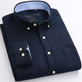 Metro Men's Cotton Long-Sleeve Solid Shirt
