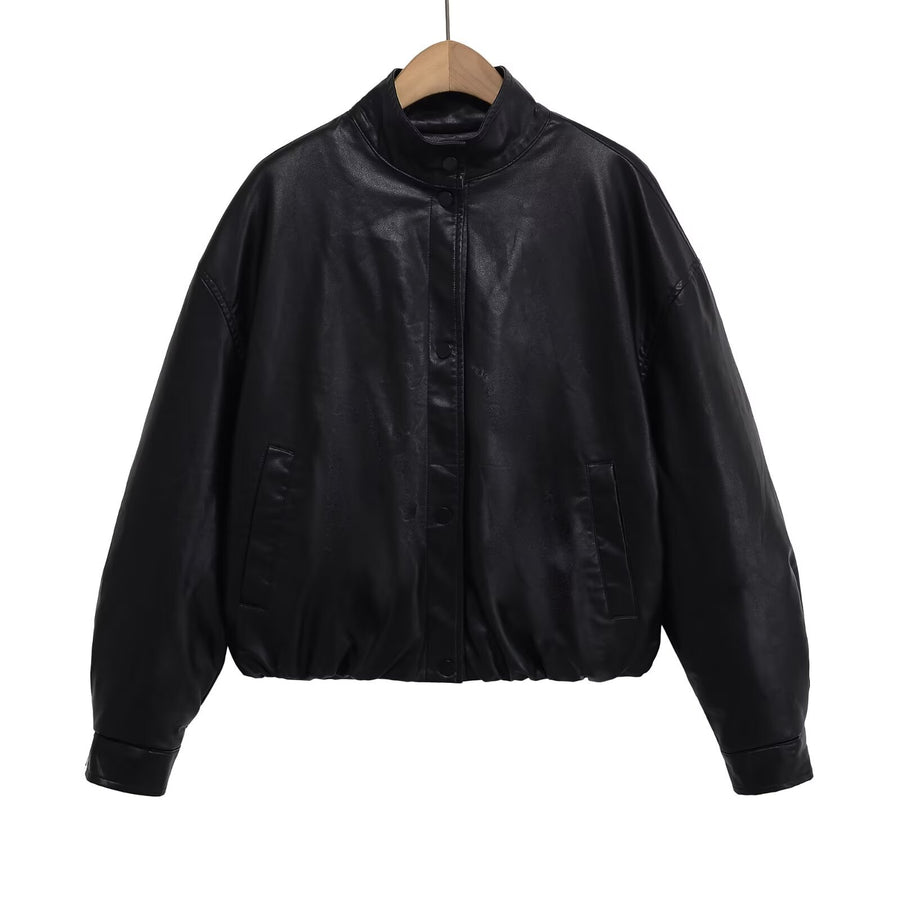 Halo Faux-Leather Pilot Jacket