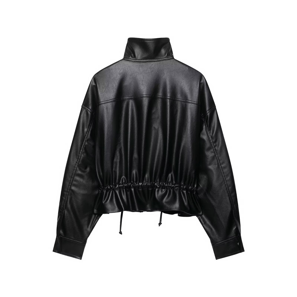 Halo Stand-Collar Cinch-Waist Jacket, view 3