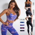 SculptForm High-Waist Tie-Dye Printed Co-ord Set