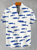Metro Men's Linen Short-Sleeve Button Shirt