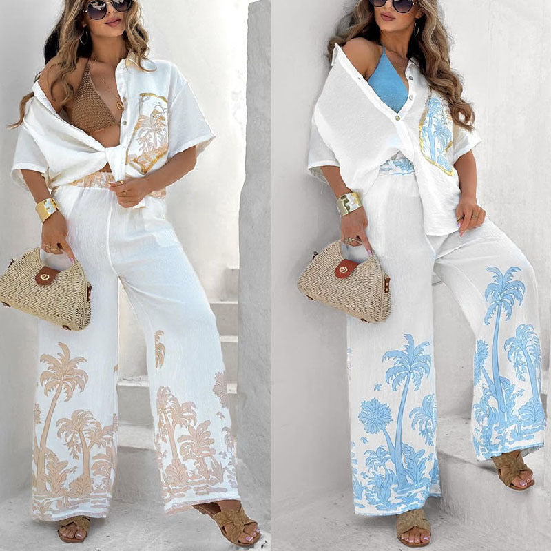 Flow Linen Lapel Co-ord Set