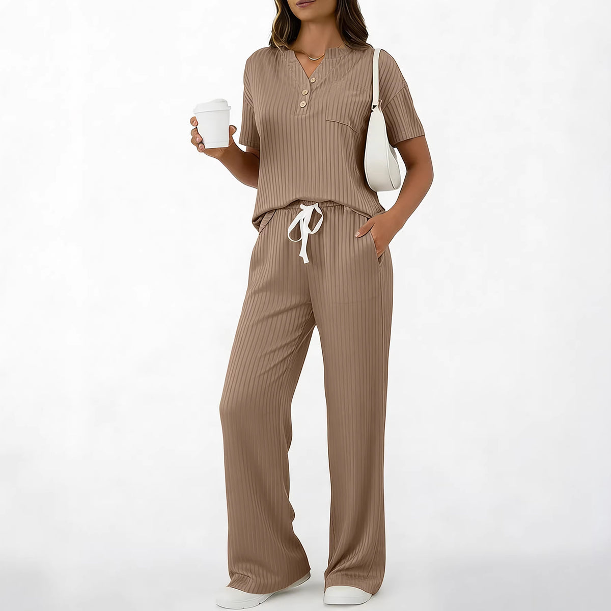 Sera Ribbed Knit Two-Piece Set