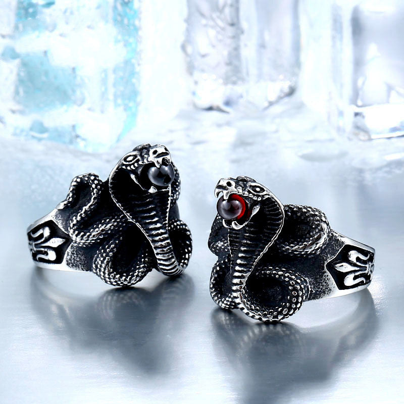 Lune Bexley Stainless Steel Titanium Steel Vintage Ring