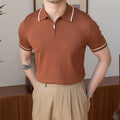 Metro Men's Knit Slim Retro Polo Shirt