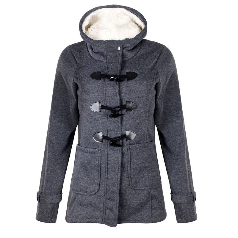 Lumen Wool Hooded Button Coat